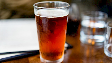 A pint of freshly brewed beer